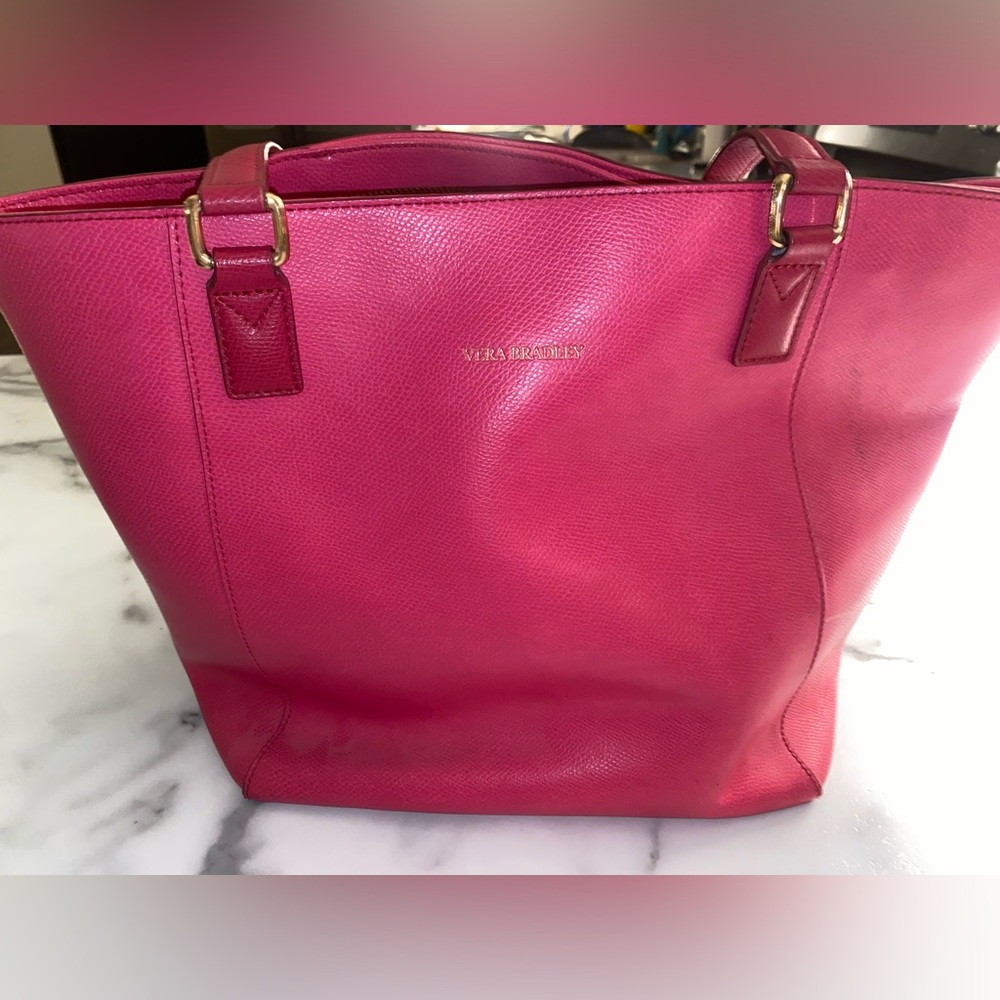 Pink Leather Hand Bag